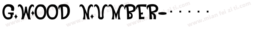 GWood Number字体转换
